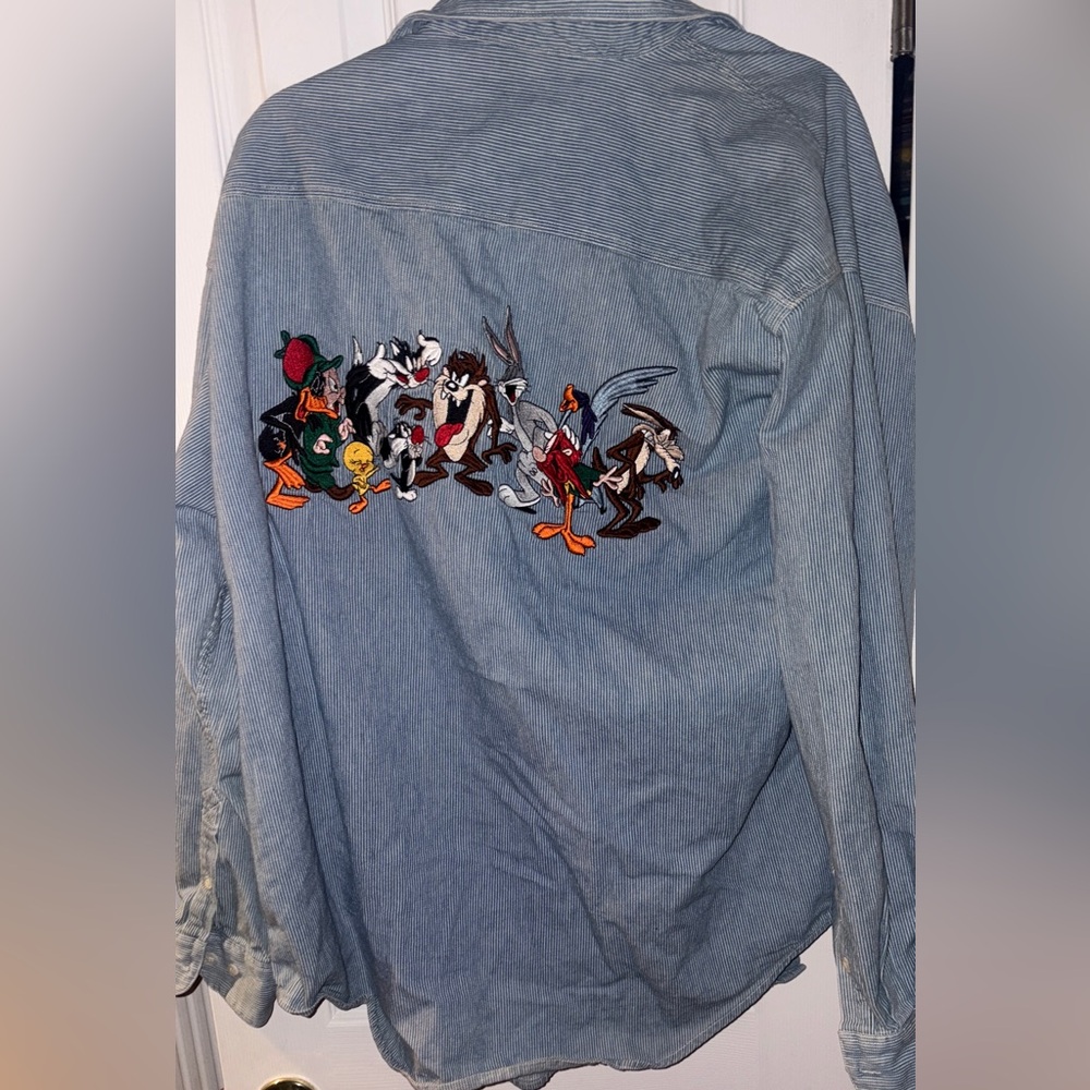 Warner Bros. Blue Striped Cotton Shirt
